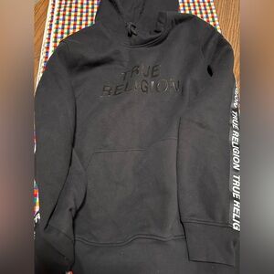 NWOT True Religion Black Men's hoodie L
